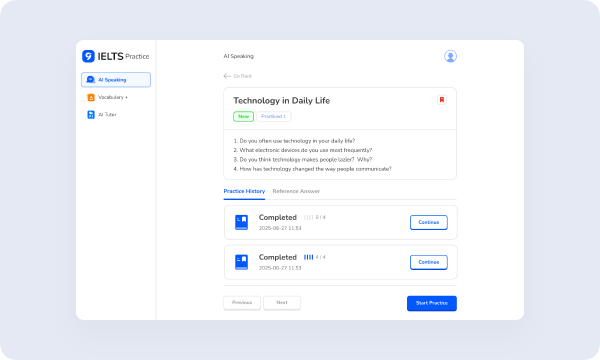 Adaptive IELTS Practice
